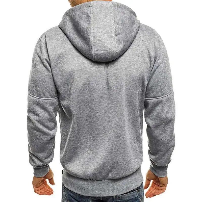 Homme Pull Cardigan Veste À Capuche Poche Zippée Veste Jacquard Sport Fitness Loisirs De Plein Air Course Couleur Unie Vêtements De Sport