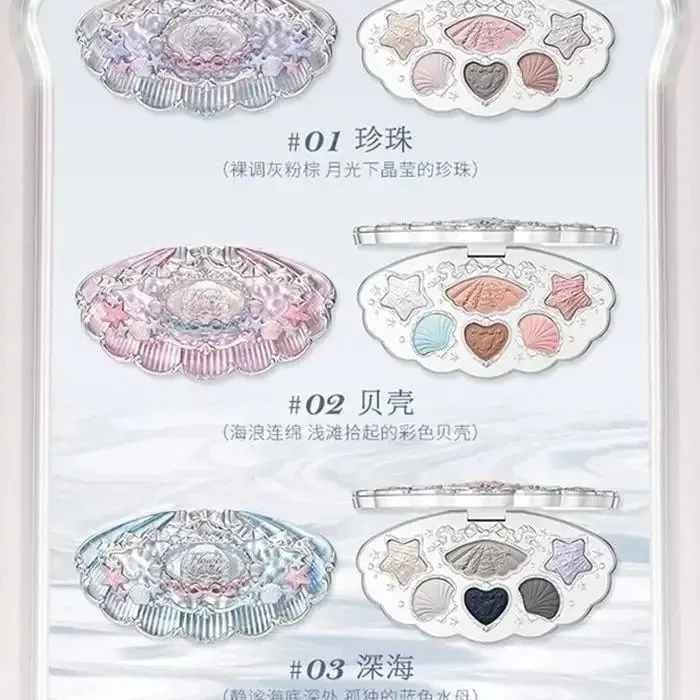 Flower Know Shells Jewel Collection Makeup Set Gift Eyeshadow Blusher Lipstick Face Kit