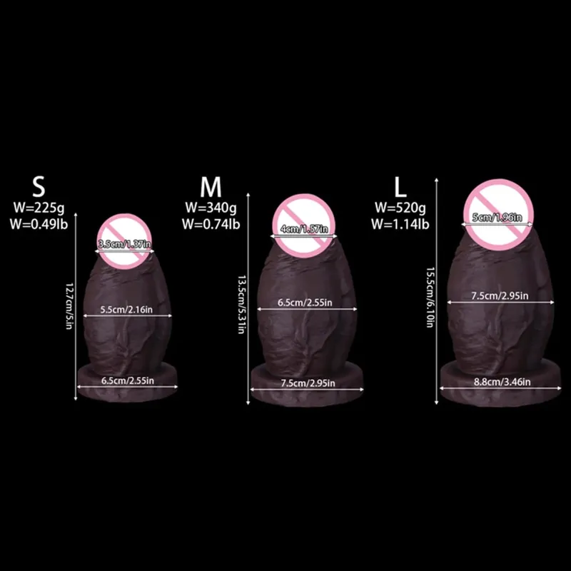 Ny Realistisk Stor Kæmpe Tyk Anal Dildo Butt Plug Kæmpe Stor Blød Silikone Anal Plug Expander Træning Voksen Sexlegetøj til Kvinder