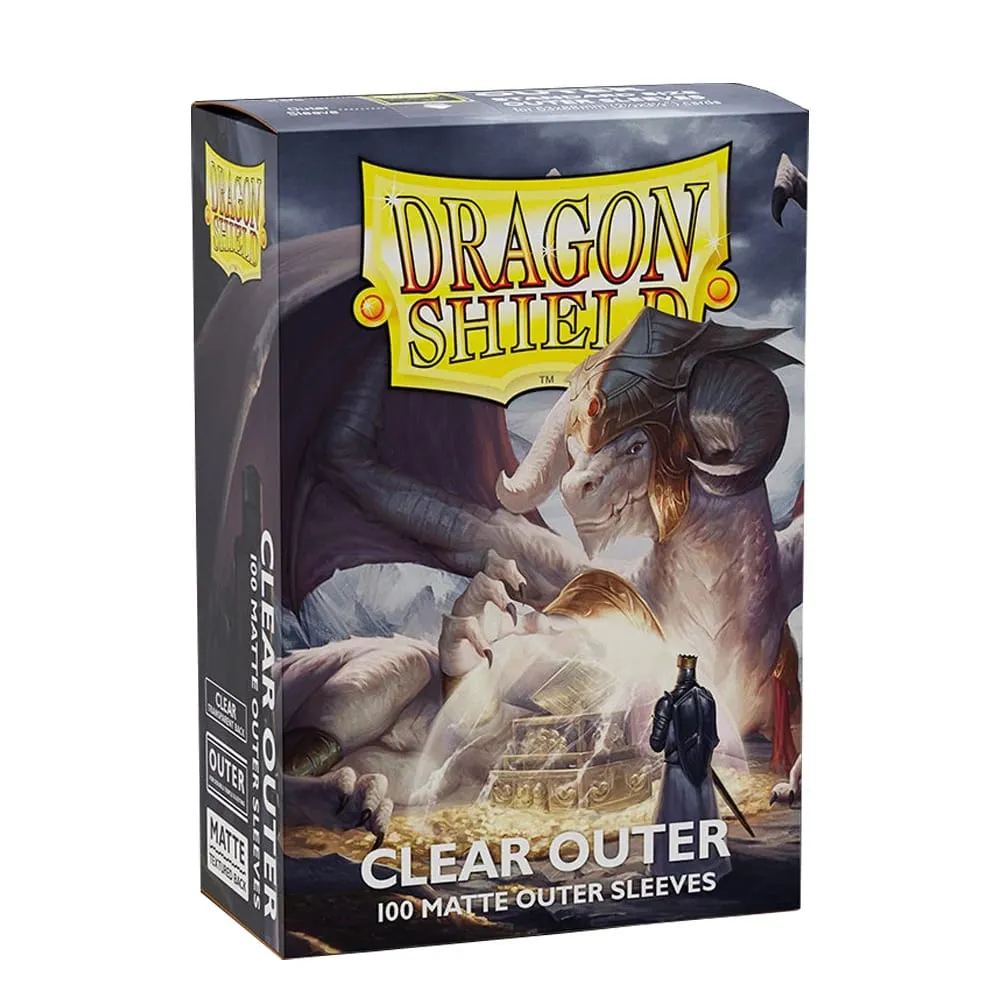 100ct Clear Outer Dragon Shield Card Sleeves Matte Clear TCG Standard Size Sleeve TCG Card Protector MGT/PTCG/FAB Covers — image 4
