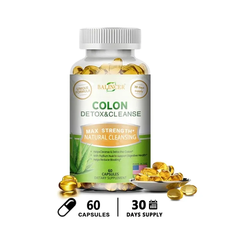 Balincer Colon Cleansing Supplement - Full Body Colon Digestive Regulation and Gut Health for Men and Women 120 Capsules