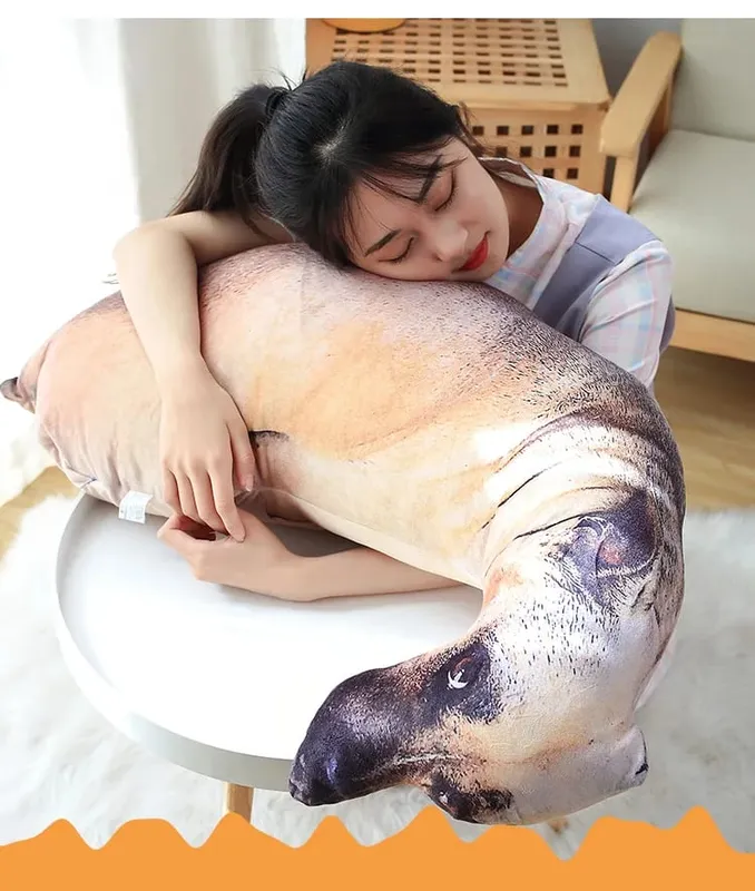 18 Kinds Dog Cat Animal Plush Pillow Both Sides Printing Stuffed Pug Corgi Hound Shar Pei Throw Pillow Sofa Home Decor Men Gift — image 8