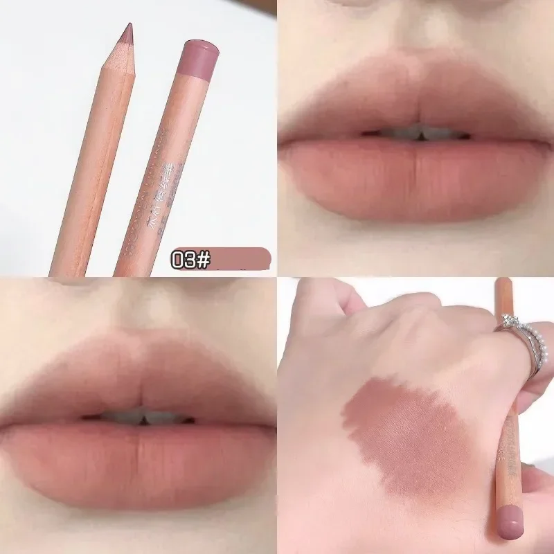 Bean Paste Pink Lip Liner Pen Professional Lip Liner Pencil Velvet Matte Lip Non-stick Cup Nude Lipstick Pen Contour Line Makeup