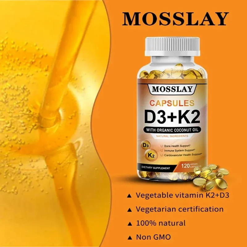 Vitamin K2 and D3 Supplement Premium Formula (30/60/120 Capsules)