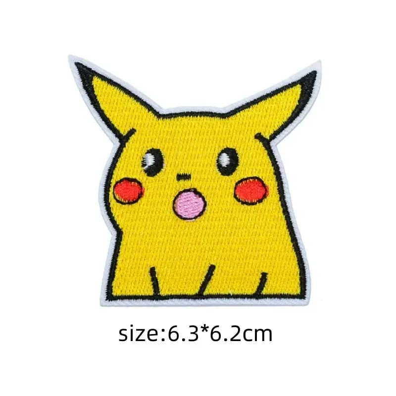 30 Style Cloth Patch Pikachu Charizard Clothes Stickers Sew on Embroidery Patches Applique Iron on Clothing Cartoon DIY Garment