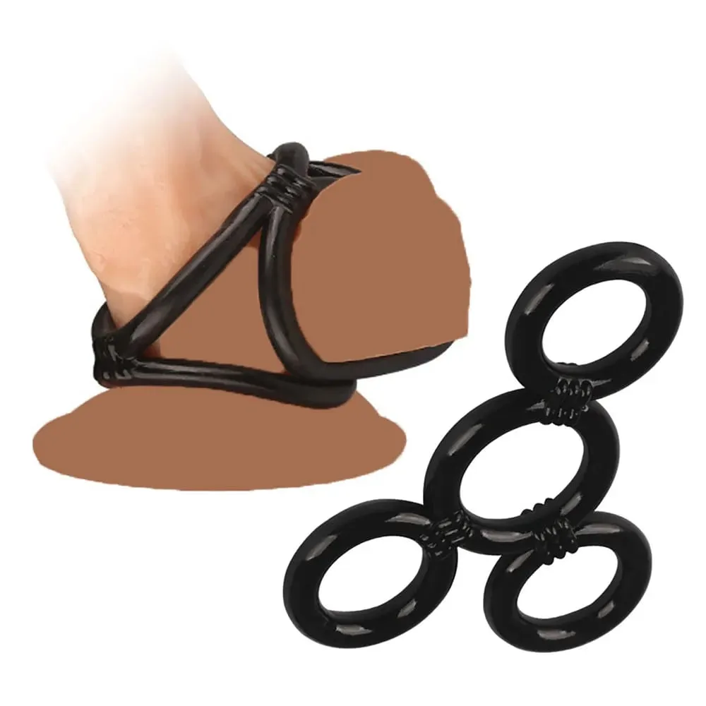 4 Ring/Set Silicone Cock Ring Delay Ejaculation Penis Lasting Erection Dildo Rings Adult Products Male Sex Toys for Man