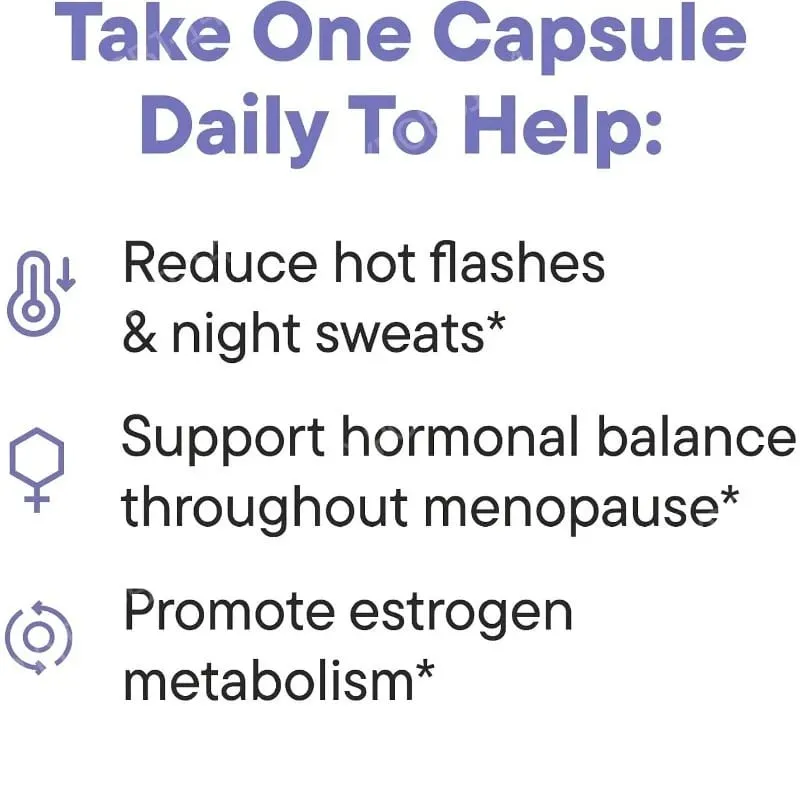 Menopause Probiotics for Women Hormonal Balance Hot Flashes Night Sweats Gut Health Resveratrol & Omega 30 Capsules
