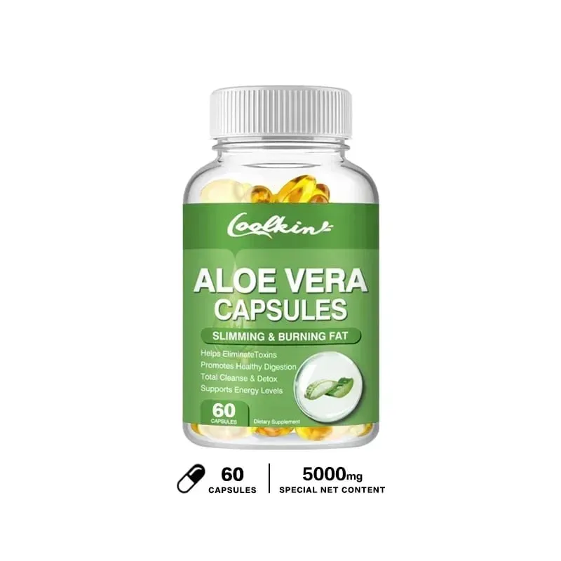 Aloe Vera Extract Capsules - Supports Intestinal Digestive and Immune Health Relieves Constipation and Balances Stomach AcidSu