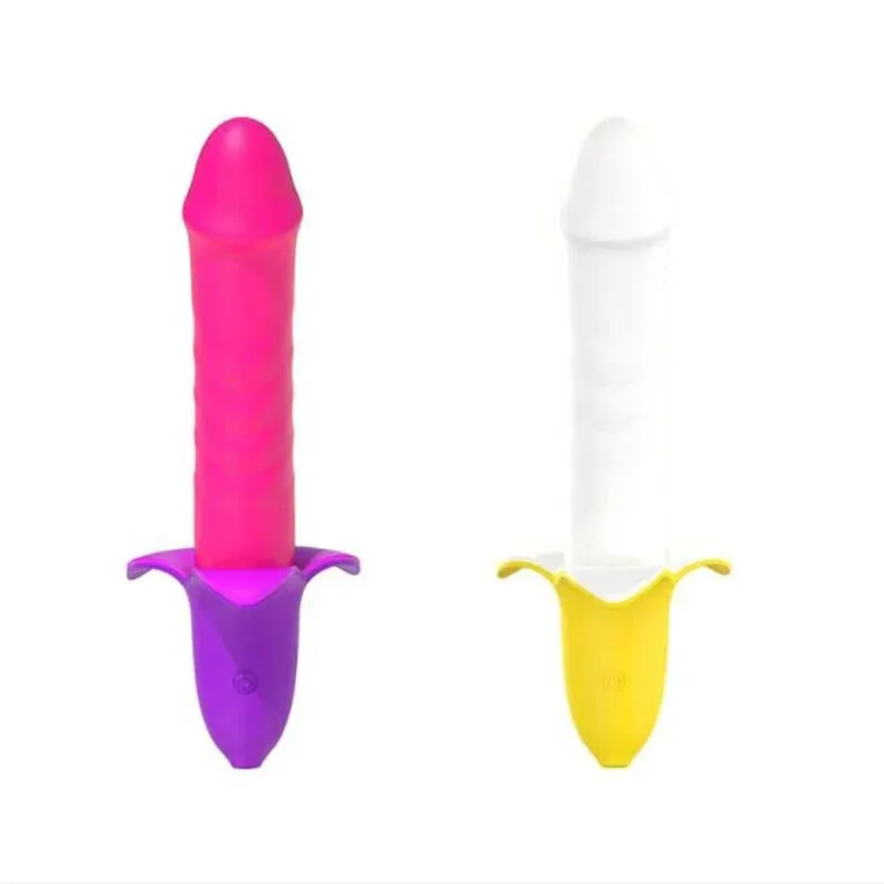 Banana Vibrator 10/8 Frequency USB Charging G-spot Clitoris Stimulator Strong Dildo Soft Massager Adult Sex Toys for Women