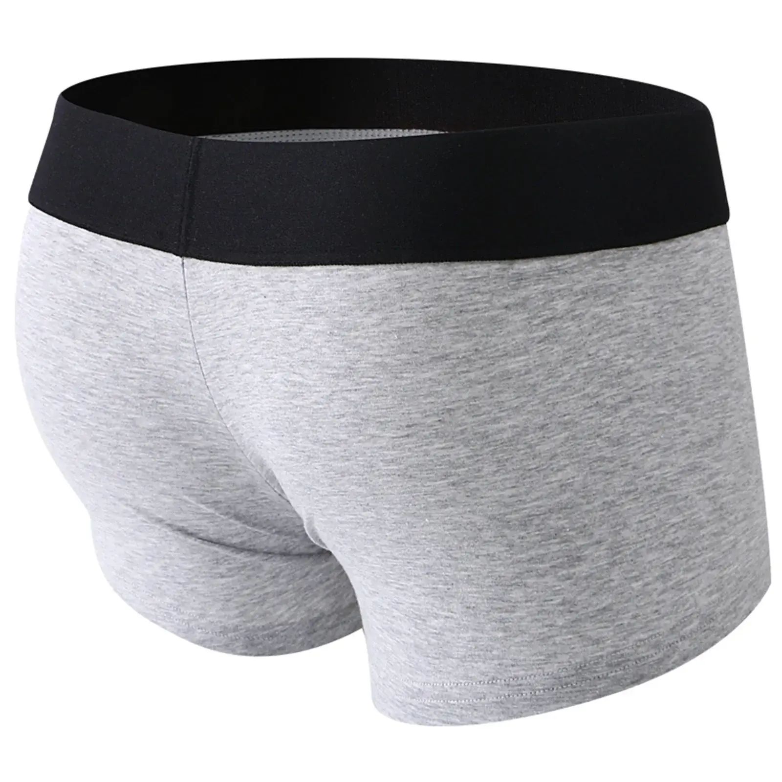 Herren-Boxershorts mit Vorderloch-Beutel, Unterwäsche, Silikon-Cockring, sexy Boxershorts, breiter Bund, Baumwollunterhose, aushöhlen, Dessous