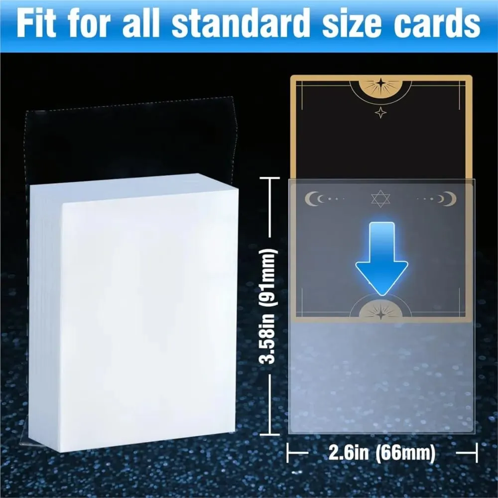 500 Counts Clear Penny Card Sleeves Plast Mjuka Trading Card Protectors för standard Pokemon MTG Baseball Sports Game Card — image 3
