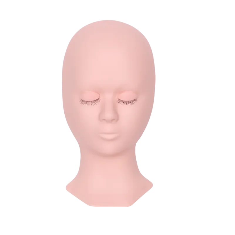 Mannequin Head For Eyelash Extension Training Kit With Removable Eyelids Silicone Cosmetic Model Heads Makeup Tools Gel Material — image 17