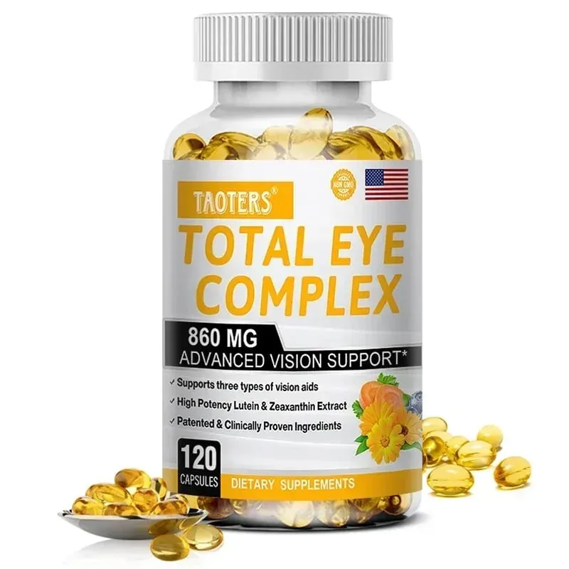Lutein Göz Kapsülleri 860mg -Sağlıklı Görüşü Desteklemek İçin Zeaksantin Yabanmersini Özü ve A Vitamini Takviyesi Göz Vitaminleri İçerir