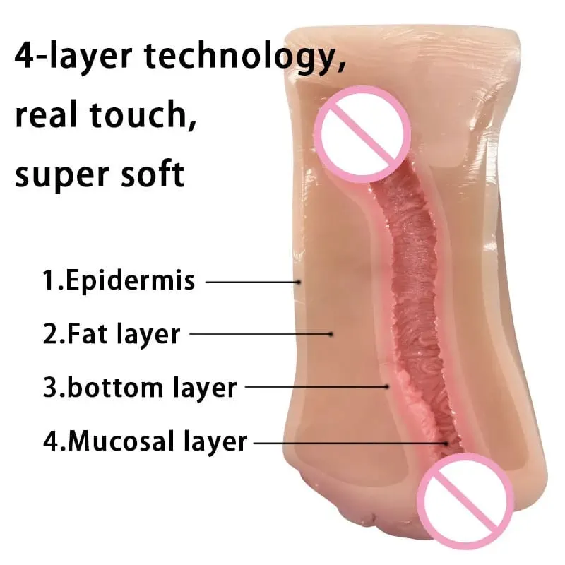 Mainan Seks untuk Pria Vagina Pria Masturbasi Cup Vagina Nyata Vagina Nyata Sextoys Silikon Produk Dewasa 3D Realistis Masturbasi