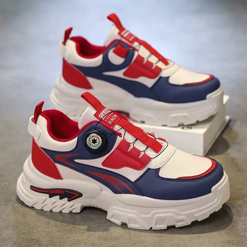 2025 Autumn New Men's Versatile High-Top Trendy Thick-Soled Running Shoes Breathable Casual Trendy Shoes — image 4