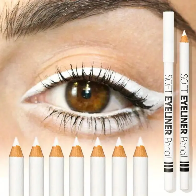 Matte White Wood Eyeliner Eyeshadow Pen Waterproof and Smudge-proof Easy To Use for Beginners Suitable for All Skin Types