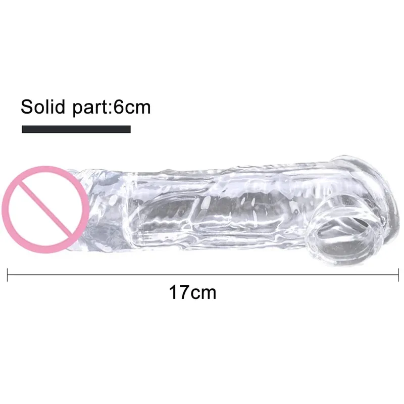 Realistico Estensione Del Pene Del Manicotto Del Rubinetto Riutilizzabile In Silicone Ingrandimento Del Pene Preservativi di Ritardo per Gli Uomini Dildo Enhancer Giocattoli Del Sesso Negozio Erotico