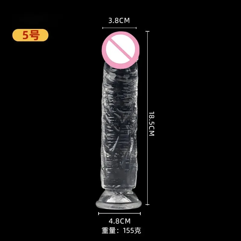 Realistické Dildo Jelly Přísavka na penis Dildo Big Dick Žena Masturbátor Klitorální Stimulátor Lesbické sexuální hračky pro ženy 7 velikostí