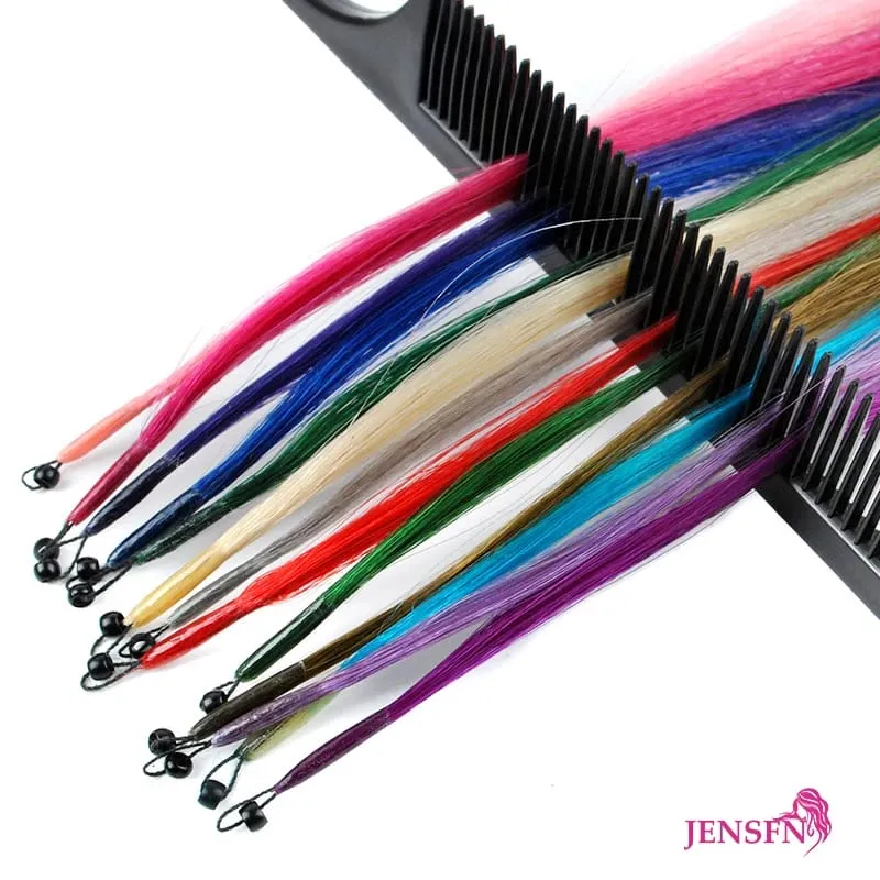 8D Natural Hair Extensions Human Hair 10pcs 0.5g/s Micro Ring 18Inch Micro Link Hair Loop Extension For Women variety of color