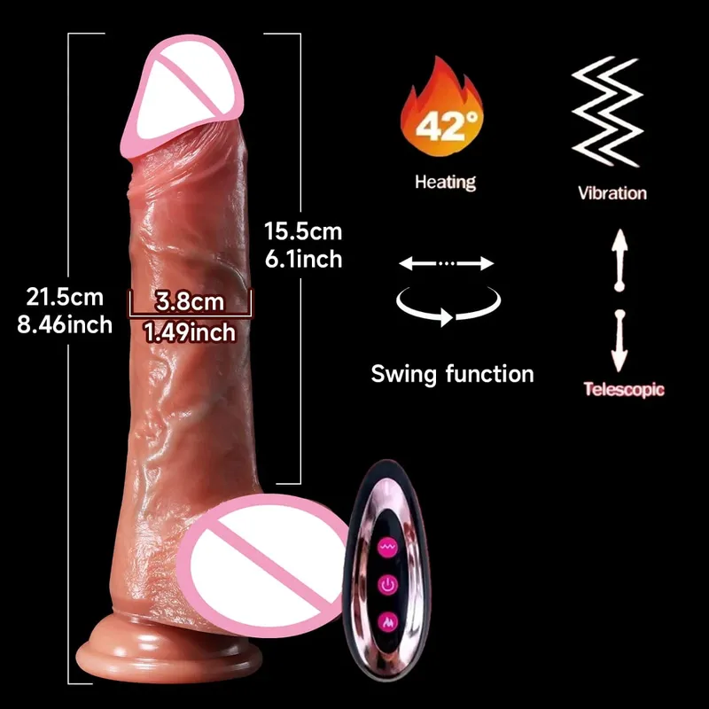 Makatotohanang Dildos Vibration Para sa mga Babae Masturbesyon Anal Plug Penetration Anal Thrusting Penis Dildo Vibrator Sexy Adult Sex Toys