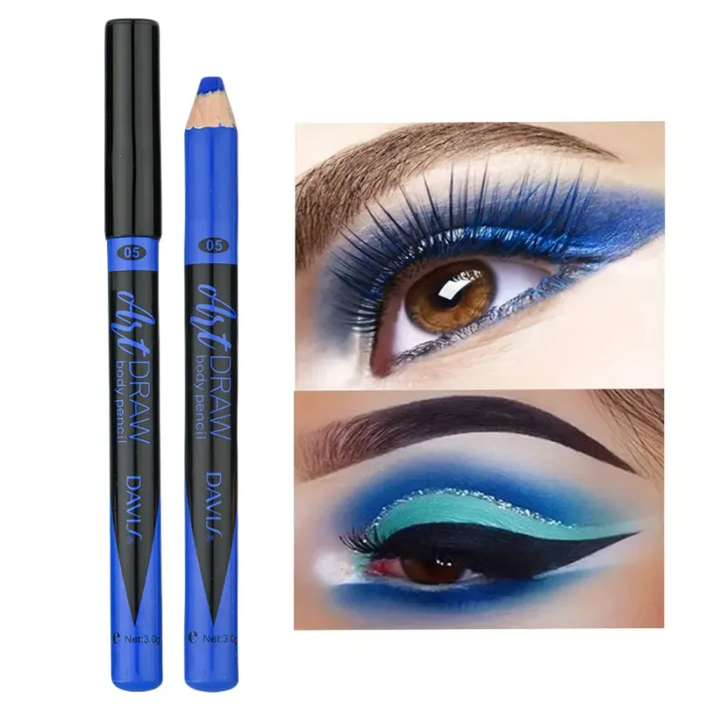 Caneta delineadora labial 15 cores, preto, azul, multicolorido, metálico, glitter perolado, acabamento fosco, estilo punk esfumaçado, caneta de maquiagem para os olhos — image 13