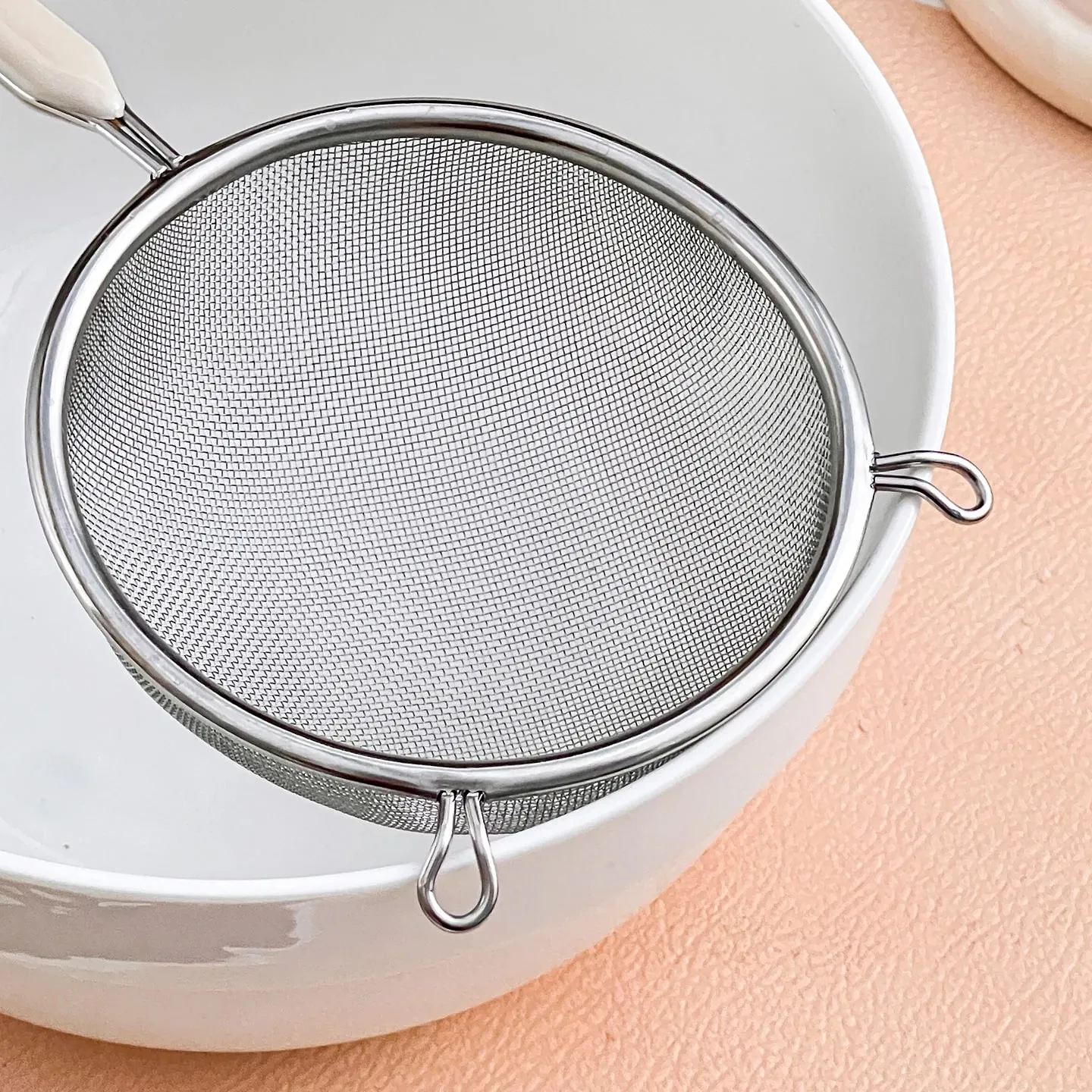 Durable 304 Stainless Steel Residue Filter With Plastic Handle Fine Mesh Strainer Flour Sieve Oil Skimmer Spoon Kitchen Utensils