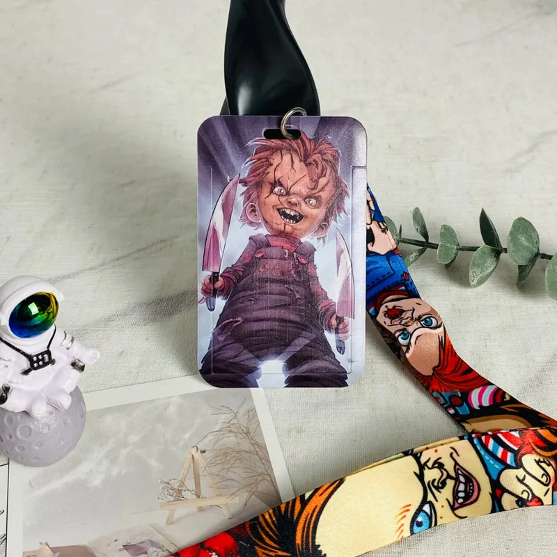 Anime Lanyards Keychain Badge Holder ID Credit Card Pass Hang Rope Lariat Lanyard for Keys Anime Accessories Gifts Halloween