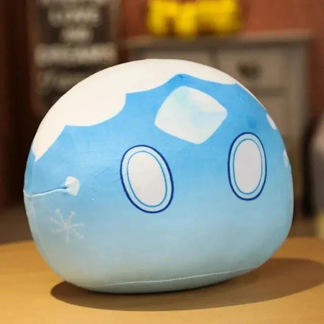 Baru 10Cm Proyek Anime Lucu Genshin Impact Slime Mainan Bantal Mewah Kawaii Kartun Anime Mainan Bantal Hadiah Ulang Tahun Natal untuk Anak-anak