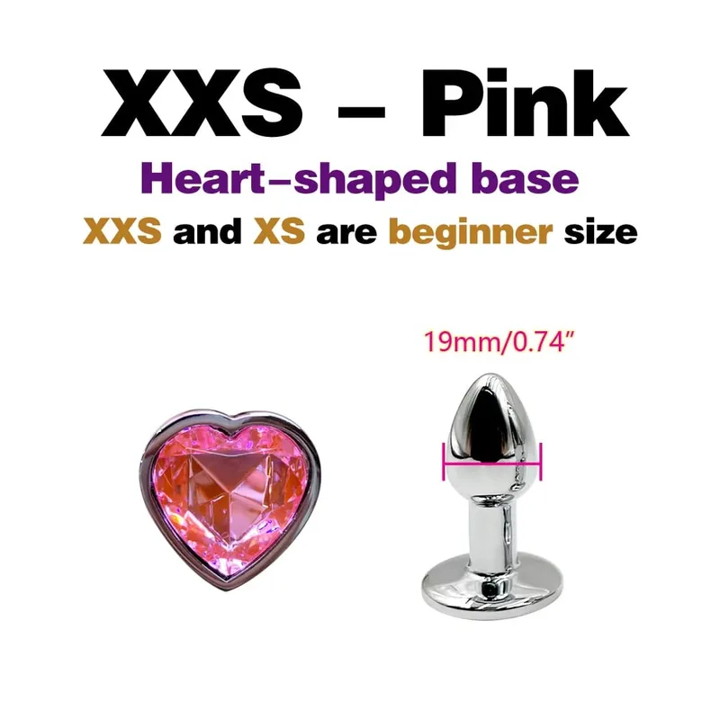 Metal Anal Plug With Gem Base Beginner To Expert 5 Size Butt Plug G-Point Massage Dildos Female/Male Couples Adult Sex Toys
