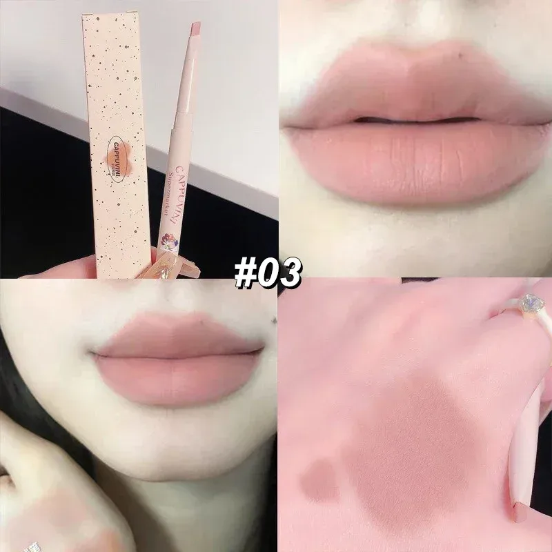 Velvet Matte Nude Pink Lipstick Pencil Outline Lip Lipliner Crayon Waterproof Long-lasting Color Lip Liner Smooth Natural Makeup