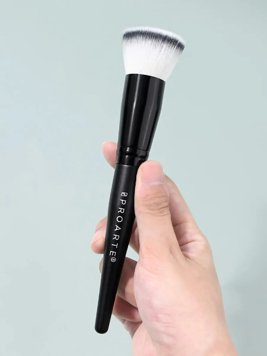 1Pc Stippling Foundation Makeup Brush Flat‑top Face Cosmetic Brush For Liquid Cream Foundation Blush Face Make‑up Beauty Tool
