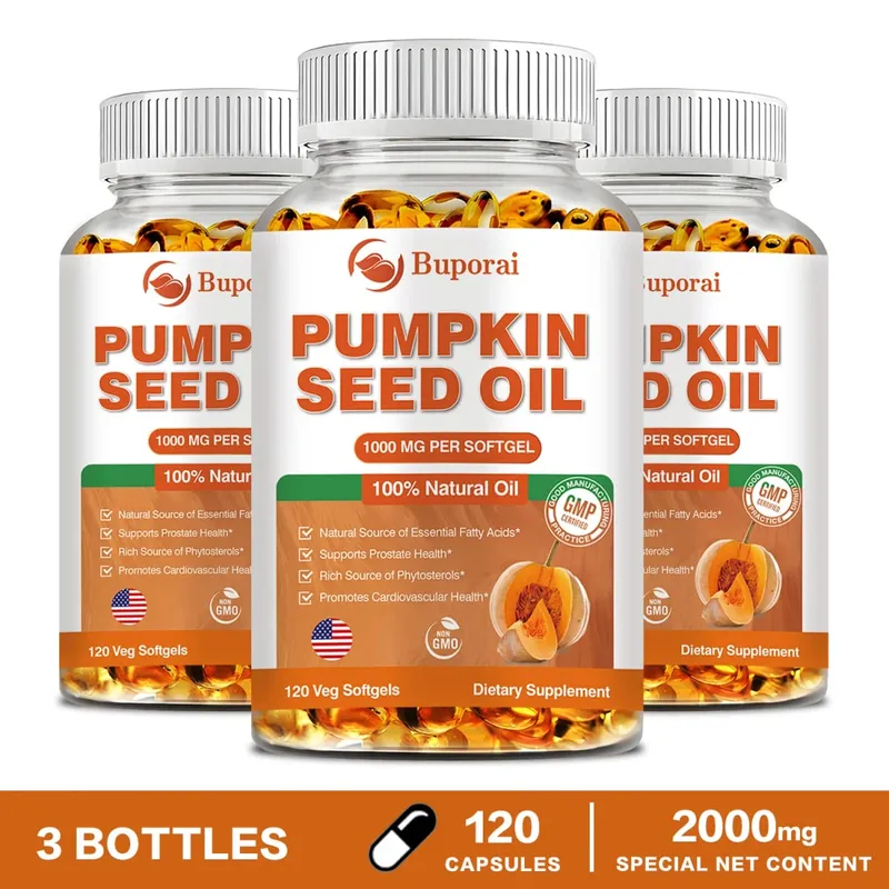 Pumpkin Seed Oil - Promotes Hair Growth Urinary Tract and Prostate Health Cardiovascular Support