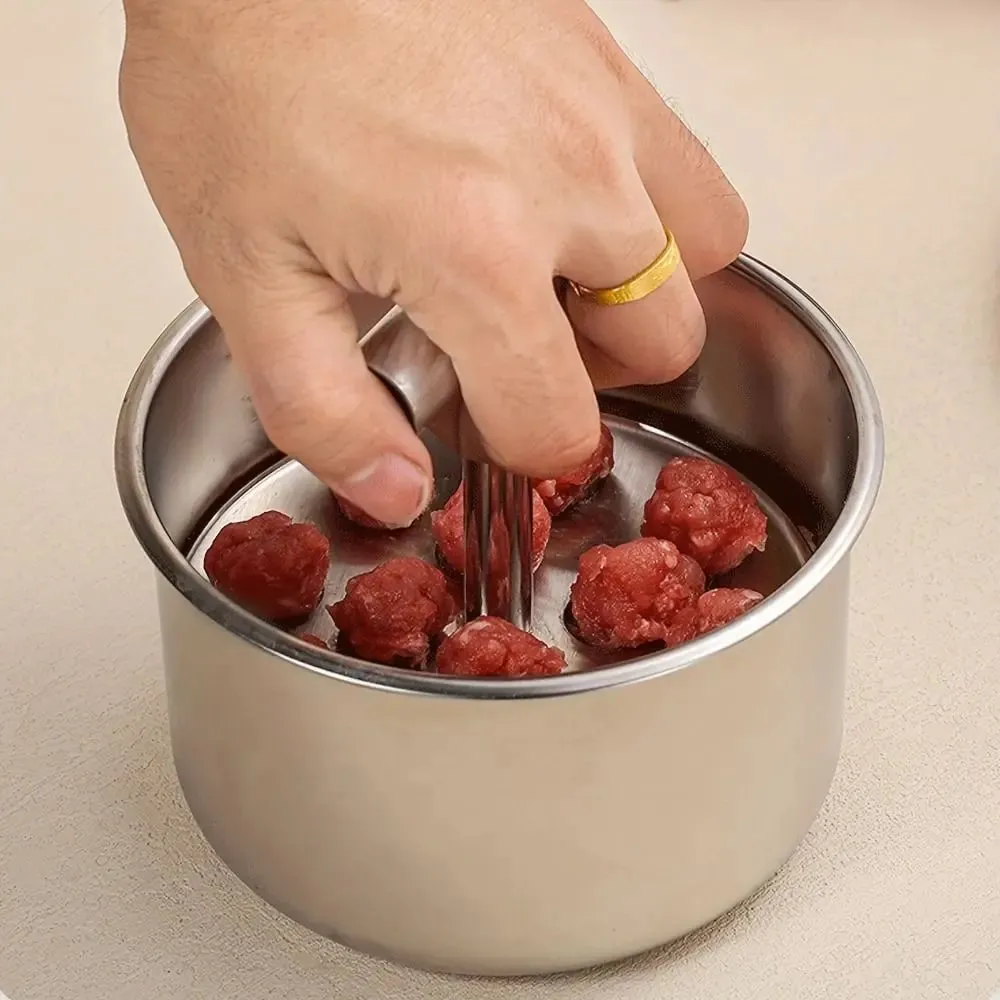 Stainless Steel Hand Press Meatball Maker Efficient Creative Meatball Maker Tool Manual Quick & Easy DIY Meatballs
