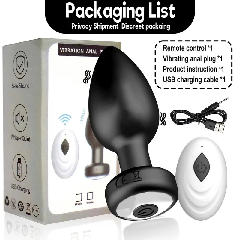 Bluetooth Remote Control Anal Vibrator 10 Modes Butt Plug Men Prostate Massager Stimulator Butt Plug Female Masturbator Sex Toys