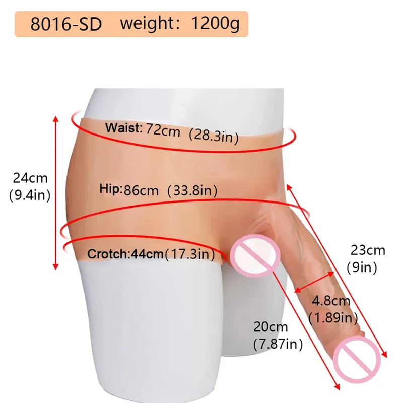 Wearable Solid Dildo Panties Silicone Strapon Realistic Penis Pants Elastic Sex Toys For Adult Women Lesbian Games Pleasure