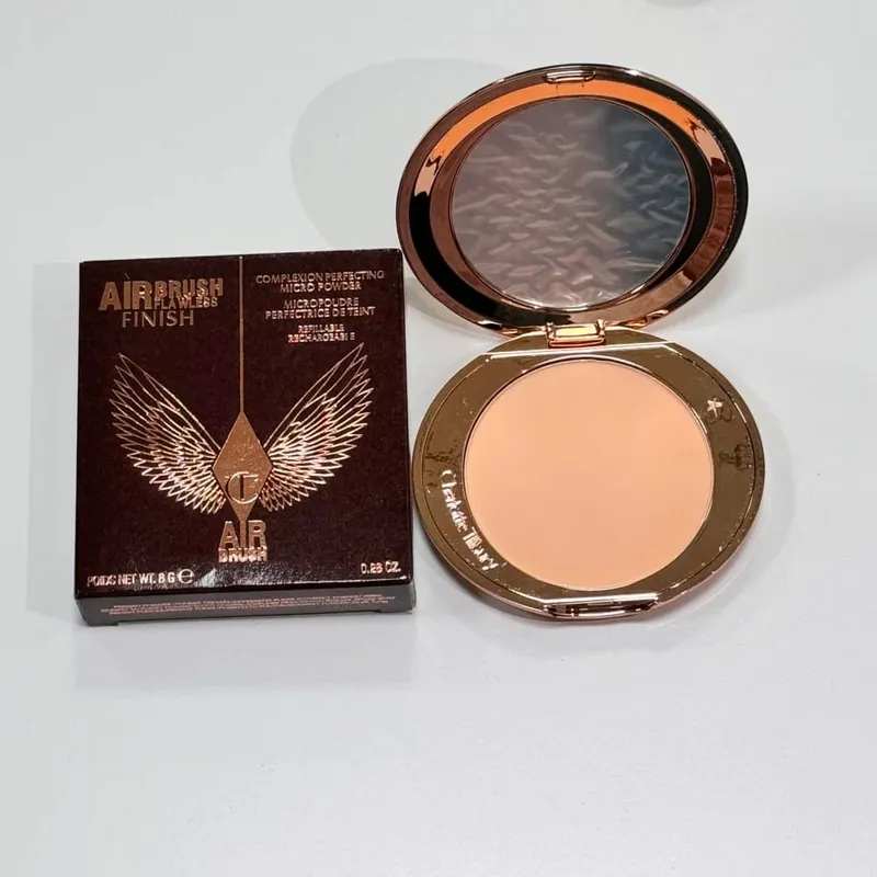 Charlotte Tilbury Airbrush Flawless Finish Smoothing Pore-blurring Makeup CT Limited Edition Silver Disk Setting Powder Cosmetic