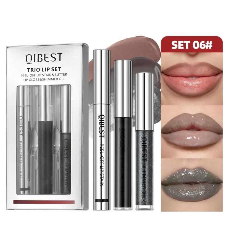 Multifunctional Makeup Sets Peel Off Lip Stain Tattoo Mirror Lipgloss Shimmer Lip Oil Lasting Cosmetics Lip Glaze Tint