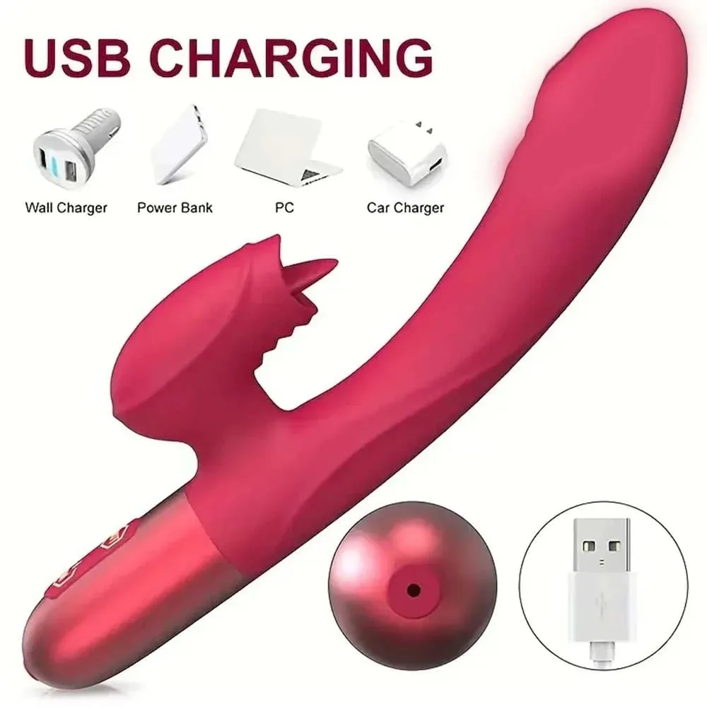 Powerful Vibrator for Women with Tongue Licking Clitoris Stimulator Female Masturbation G Spot Dildo Adults Goods Sex Toys 18+ — image 6