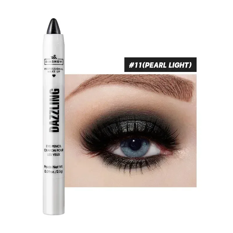 12 Colors Pearlescent Eyeshadow Pencil Waterproof Long Lasting Glitter Shimmer Eye Shadow Pen Eyeliner Stick Eyes Makeup Tools