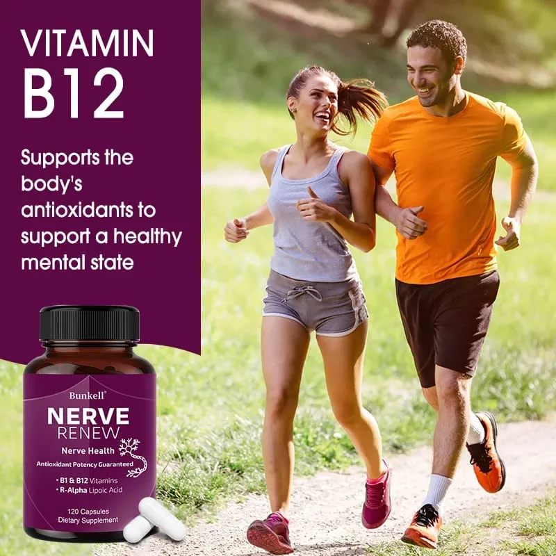 Nerve Support Supplements - Supports Healthy Nerve Function Blood Flow Circulation Antioxidant 120 Capsules