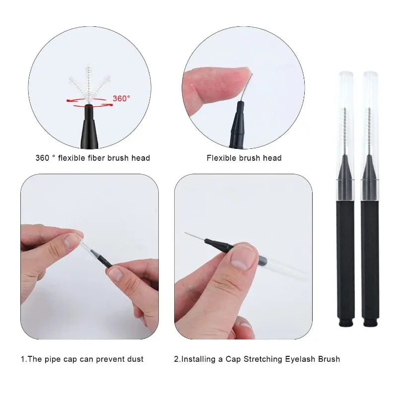 5/10/50PCS Mini Eyebrow Brush Brow Perm Brush Disposable Brow Lifting Brushes Bendable Micro Eyelash Brush Applicators Tools