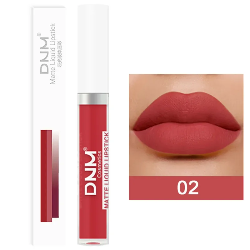 DNM 19 Color Matte Velvet Liquid Lipstick Waterproof Lasting Not Easy To Fade Lipgloss Makeup Purple Red Nude Lip Tint Cosmetics