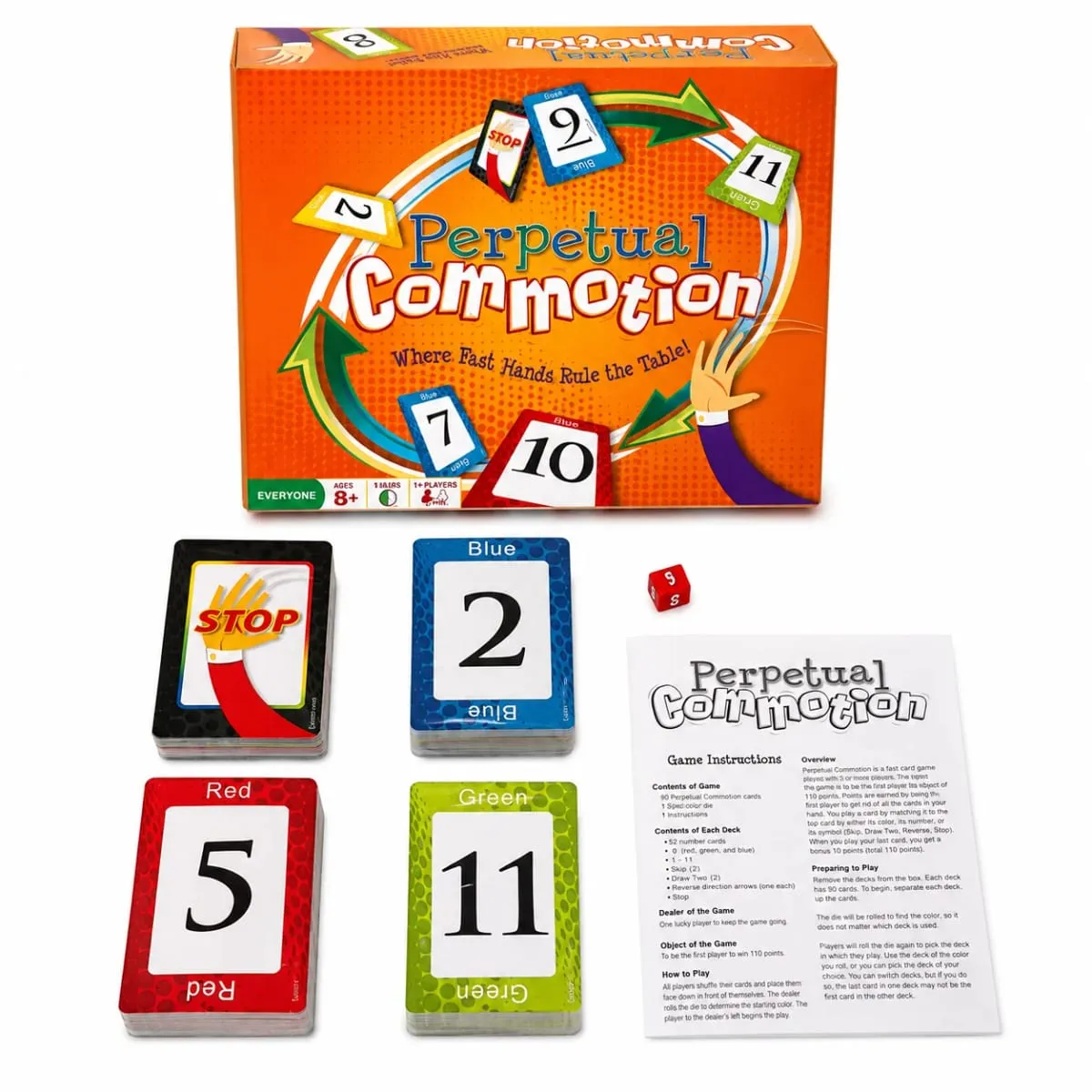 Perpetual Commotion Fast Hands Number Card Game Family Party Strategy Reaction Game English Version 2026 New Model