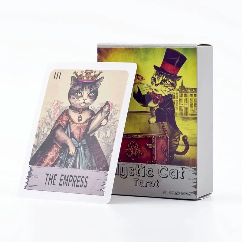 Divine Celestial Tarot Cards 78 Card Deck 10.4*6.1CM for Classmate Gathering Fortune Telling and Divination Board Playing Game