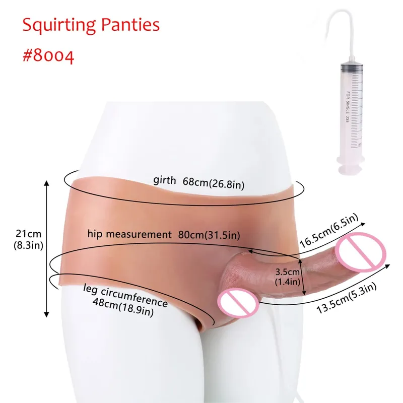 Black Nude Strapon Big Realistic Ejaculation Dildo Silicone Squirting Panties With Simulated Solid Penis Sex Toy For Women — image 10