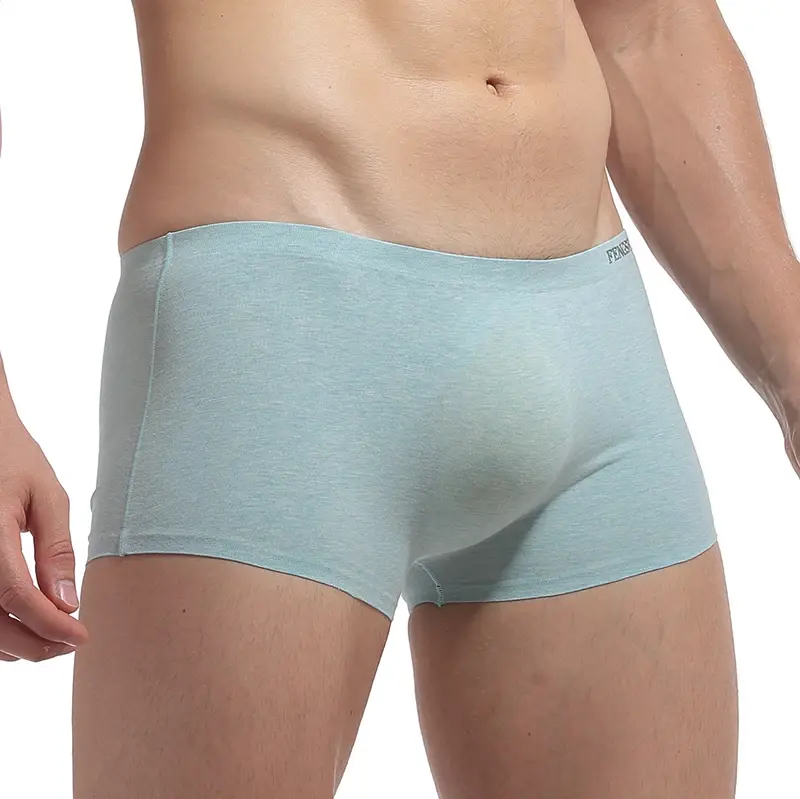 Men's Underwear Boxers Men Elasticity Breathable Trunk Boxer Comfortable Seamless Man Solid Underpants Shorts Panties
