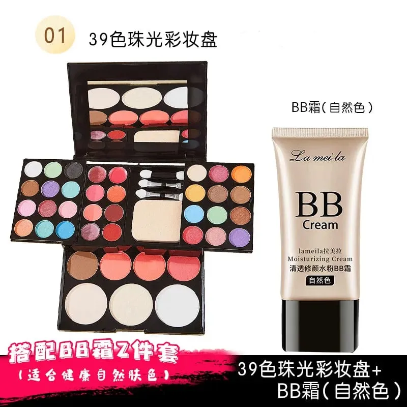 39-Color Makeup Powder Box Makeup Plate Makeup Set Full Set of Powder Eyeshadow Lipstick.