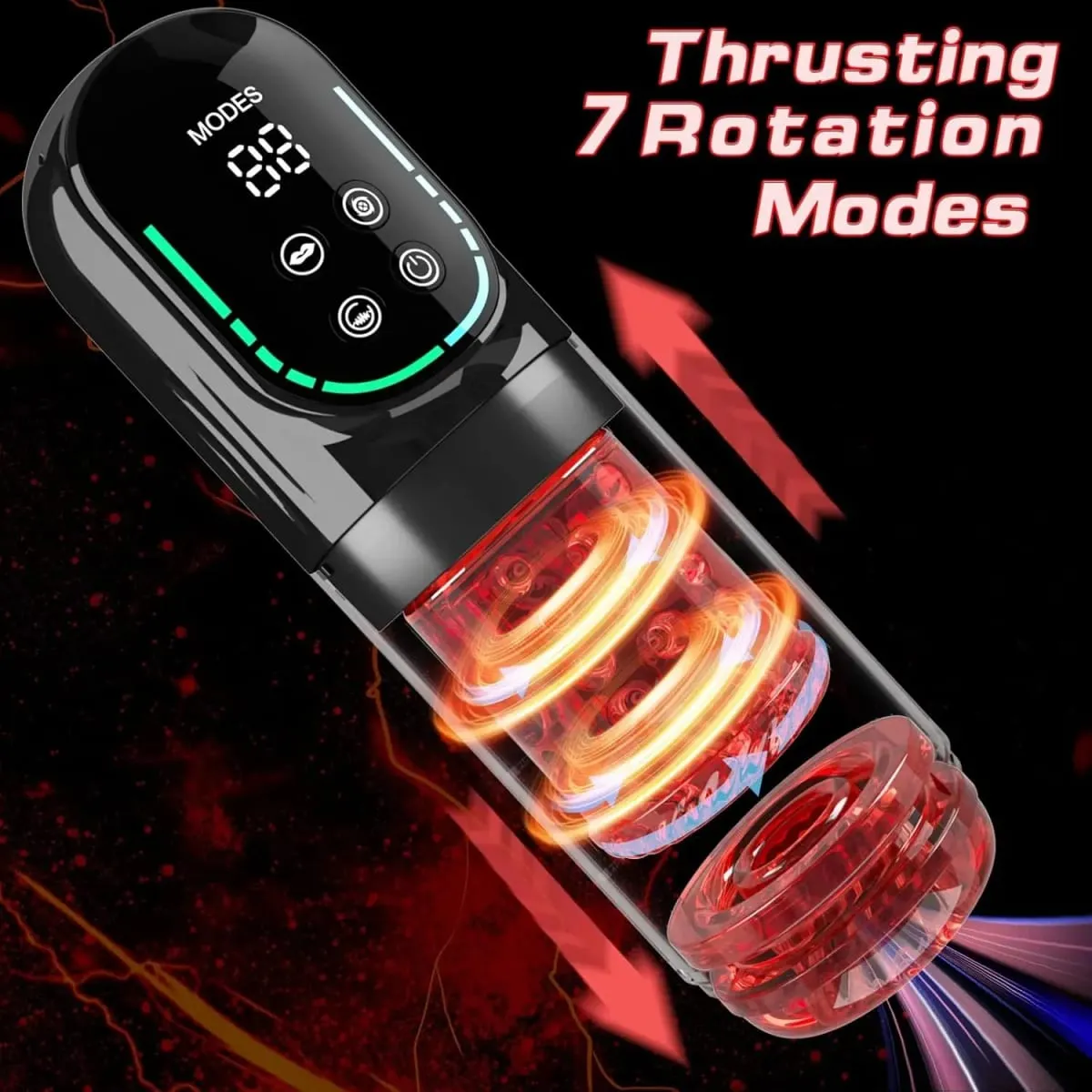 Automatic Male Masturbator Sex Toy for Men Pocket Pussy Vacuum Suction Thrusting Rotation Vibration Realistic Stroker Cup Device