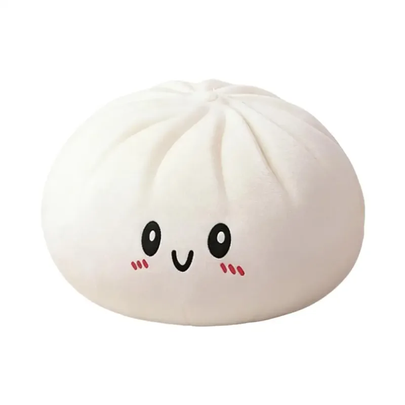Large Dumpling Squishy Plush Toy Soft PET Stuffed Hug Pillow Adorable Steamer Design Home Decoration Stress Relief Toy for Kids