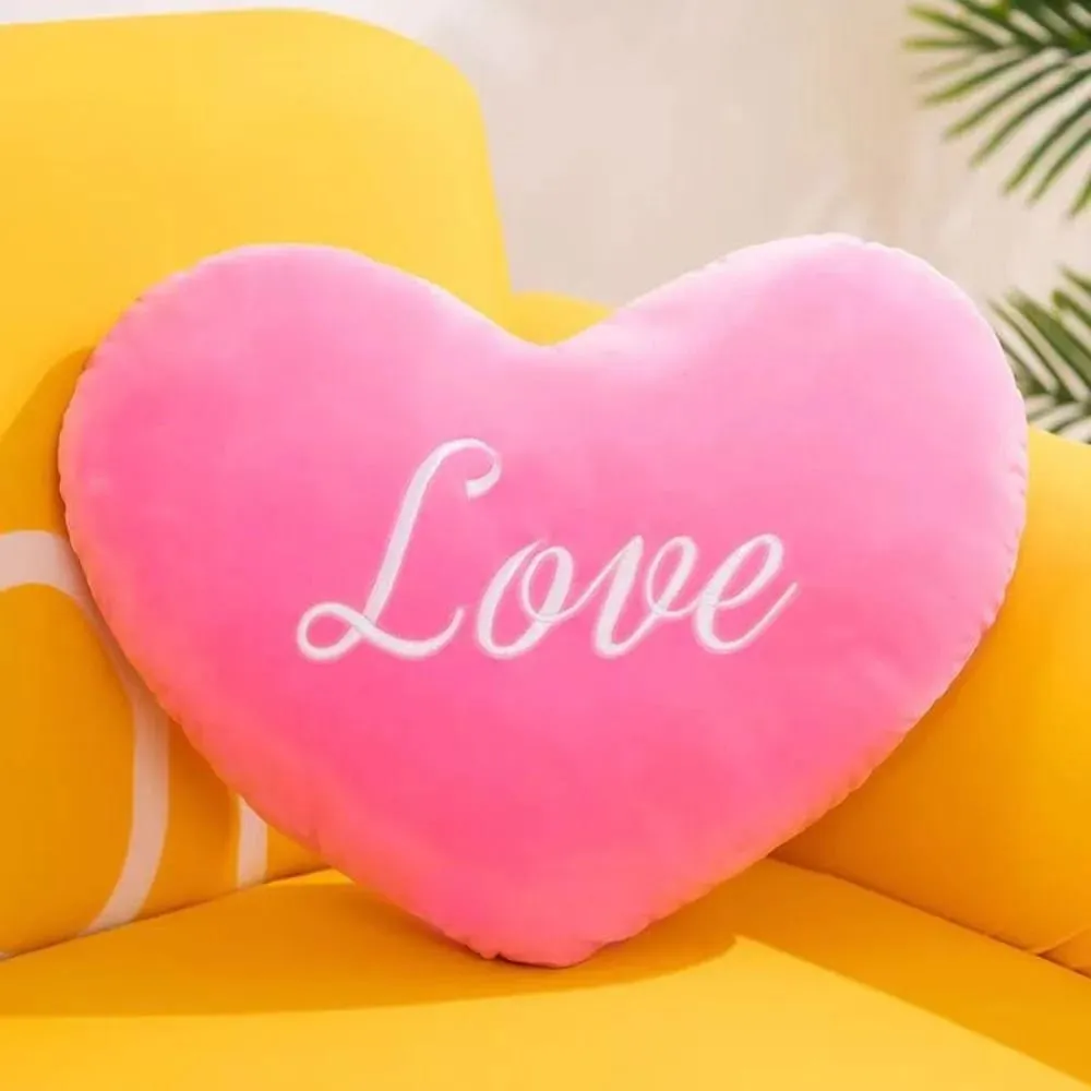 New Heart Shape Heart Plush Pillow Pink Color Valentines gift Soft Pillow Red Color Stuffed Pillow for Birthday — image 10